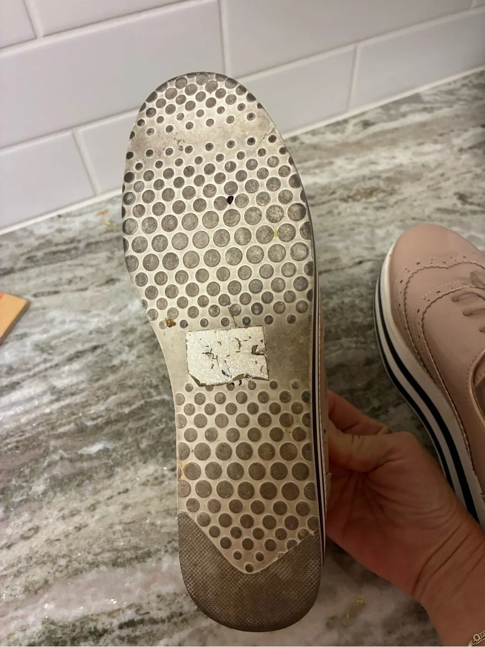 Fashion Nova Nude Patent Platform Brogue Oxfords